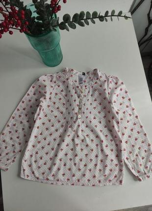 Блуза в цветы для девочки