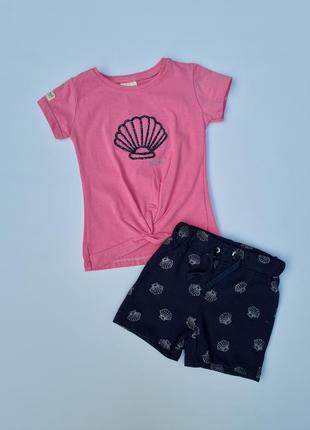 Комплект костюм для дівчинки на літо футболка та і шорти