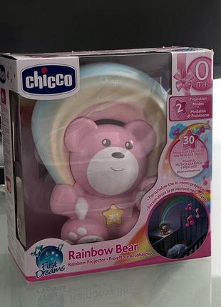 Іграшка-проектор chicco ведмедик під веселкою, рожевий
