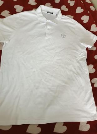 Белая футболка мужская поло размер хл