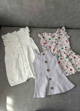 Комплект сукня дитячі ромпер пісочник літній одяг 92