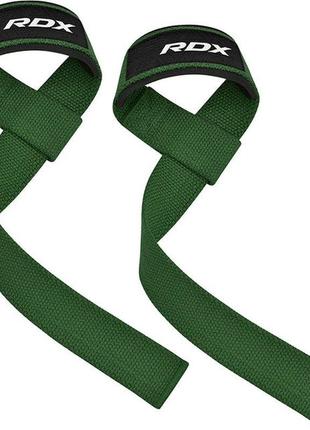 Лямки для тяги rdx w1 gym single strap army green plus