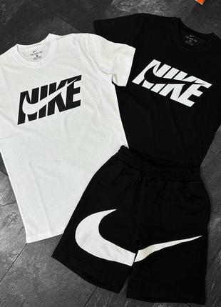 Набор nike (шорты найк, nike big swoosh, футболка)