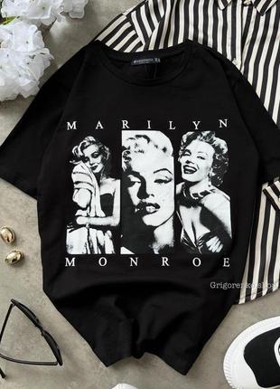 Трикотажна футболка з принтом marilyn monroe
