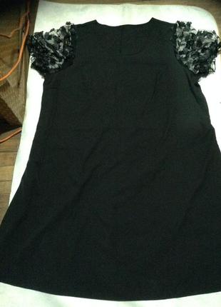 Черное долговечное платье из синтетического шифона-полиэстер. sason curve.