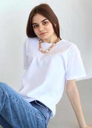 Біла 🤍оверсайз базова футболка 100% бавовна fruit of the loom valueweight 33 кольори однотонні6 фото