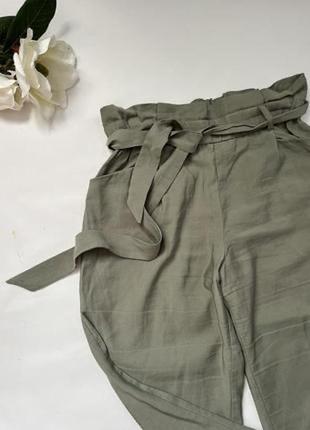 Штани брюки zara , талія на резинці з поясом .8 фото