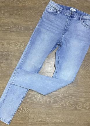 Базові блакитні джинси скіні батал/великий розмір