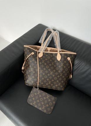 01034 сумка в стиле louis vuitton neverfull