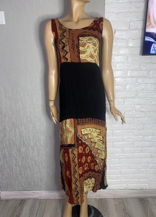 Винтажное индийское платье жатка индия винтаж cachet, s