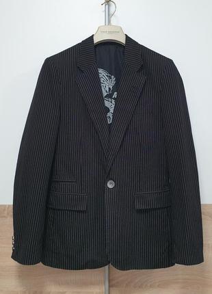 Clockhouse - s_48 - пиджак мужской черный в полоску мужественный пиджак