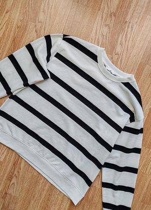 Hm striped oversize світшот кофта толстовка