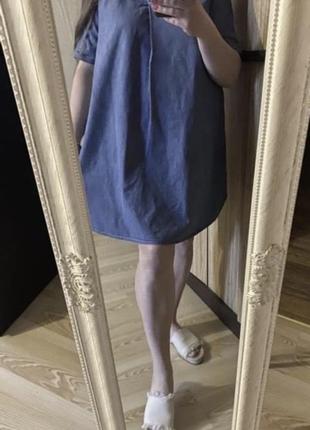 Модное универсальное тонкое джинсовое платье 52-54 р