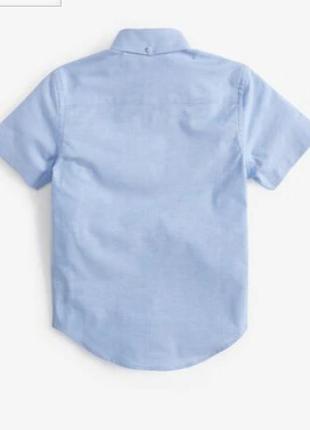 Голубая летняя фирменная рубашка next на мальчика 5 лет