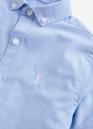 Голубая летняя фирменная рубашка next на мальчика 5 лет