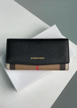 Кошелек в стиле burberry credit card wallet brown/black