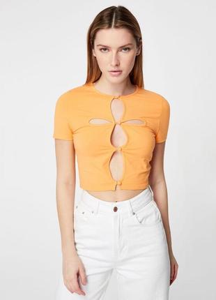 Женская оранжевое блузка dcm jennyfer