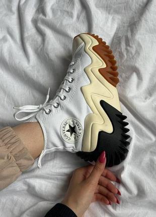 Женские кроссовки converse run star motion hi white cream