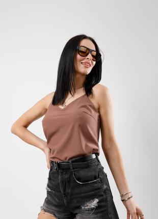 Летняя женская блузка на тонких бретелях "infiniti". 42-56 р, 6 кол.