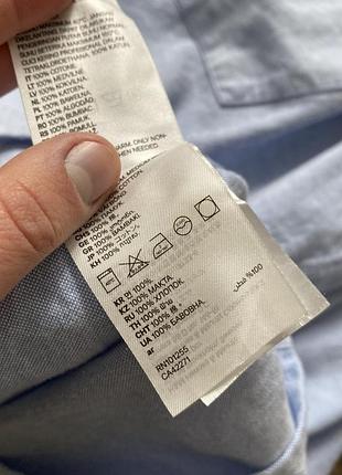 Блакитна сорочка h&m 4