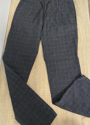 Темно-серые демисезонные брюки мужские c&a, размер w32 l34