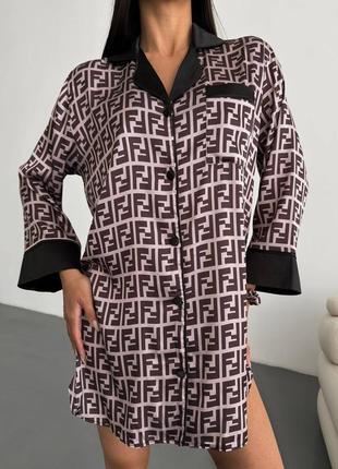 Жіноча піжама шовк ночнушка сорочка женская пижама штаны рубашка ночнушка халат белье