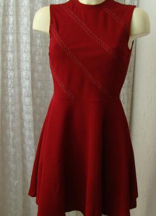 Платье красное нарядное мини oeuvre р.42 7563