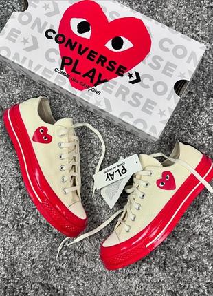 Оригинальные converse chuck 70 low x chuck cdg play конверсы обуви y2k оригинальная упаковка.