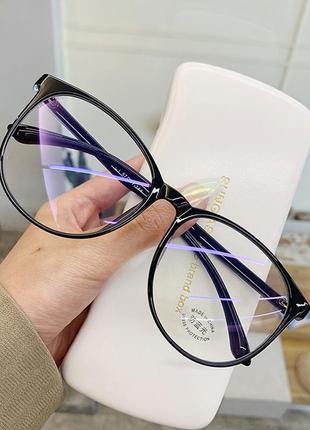 4-107 окуляри для іміджу з прозорою лінзою оправа