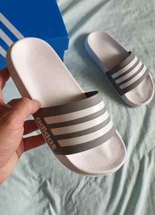 Adidas slides white grey