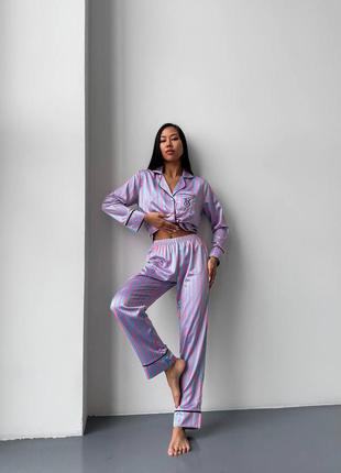 Жіноча піжама шовк ночнушка сорочка женская пижама штаны рубашка ночнушка халат белье4 фото