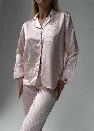 Жіноча піжама шовк ночнушка сорочка женская пижама штаны рубашка ночнушка халат белье
