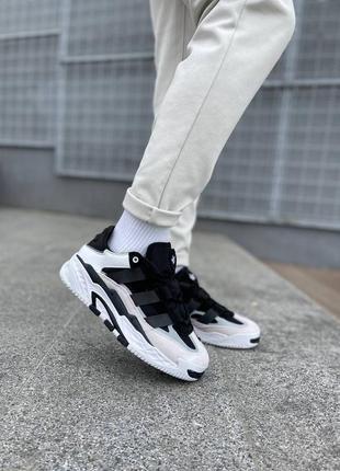 Кроссовки мужские adidas niteball черный с белым