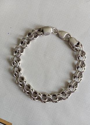 Срібний браслет для чоловіка