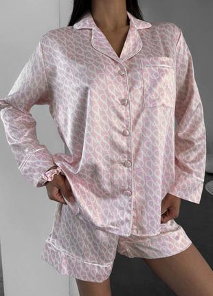 Жіноча піжама шовк ночнушка сорочка женская пижама штаны рубашка ночнушка халат белье шорты