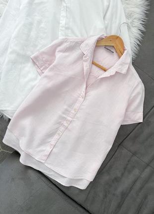Льняна рожева сорочка marc o polo