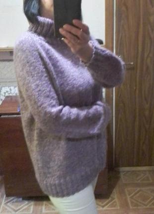 Женский свитер ручной работы из натуральной пряжи. свитер женский. свитер оверсайз. шерстяной женский свитер