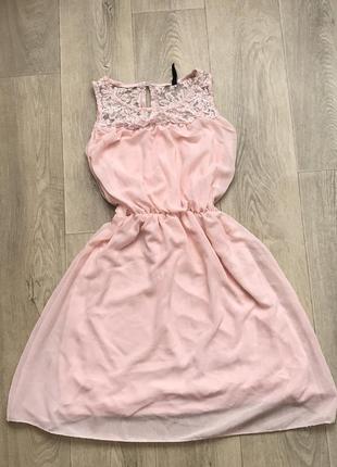 Нежное свет розовое шифоновое платье платье платье платье платье разовое шифоновое s xs