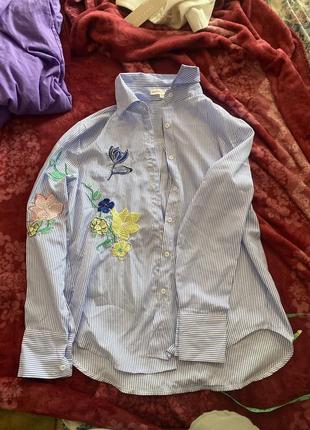 Рубашка в полоску в смужку оверсайз