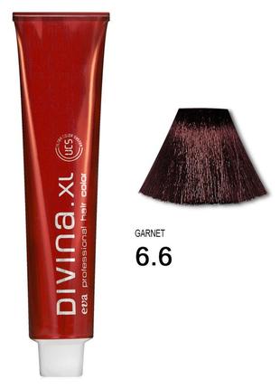 Фарба для волосся 6.6 divina.xl garnet (темно-русий темно-червоний)
