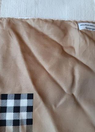 Вінтажна шовкова хустка  у клітку burberry5 фото
