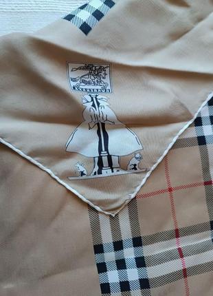 Вінтажна шовкова хустка  у клітку burberry3 фото