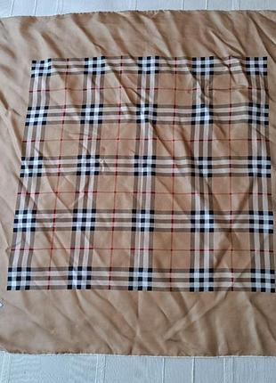 Вінтажна шовкова хустка  у клітку burberry2 фото