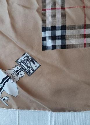 Вінтажна шовкова хустка  у клітку burberry4 фото