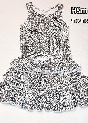 Лёгкое хлопковое платье, сарафан h&m новый, 4-6 лет, 110-116 см.