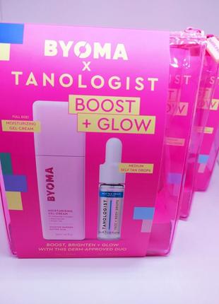 Класний набір для обличчя byoma moisturising gel cream tanologist self-tan props moisturizing gel cr