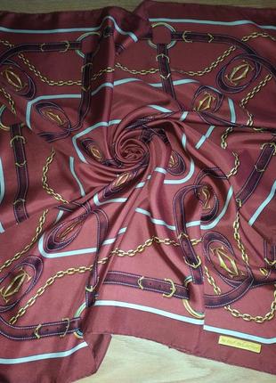 Cartier роскошный винтажный шелковый платок