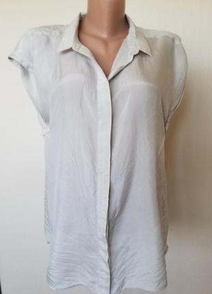Шовкова базова блуза без рукавів