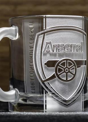 Чашка для чаю та кави з гравіюванням fc arsenal фк арсенал3 фото