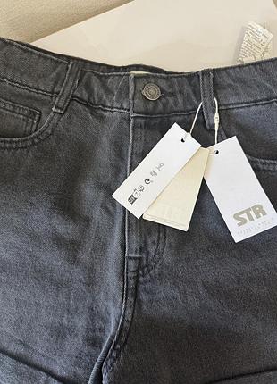 Шорти джинсові чорні stradivarius